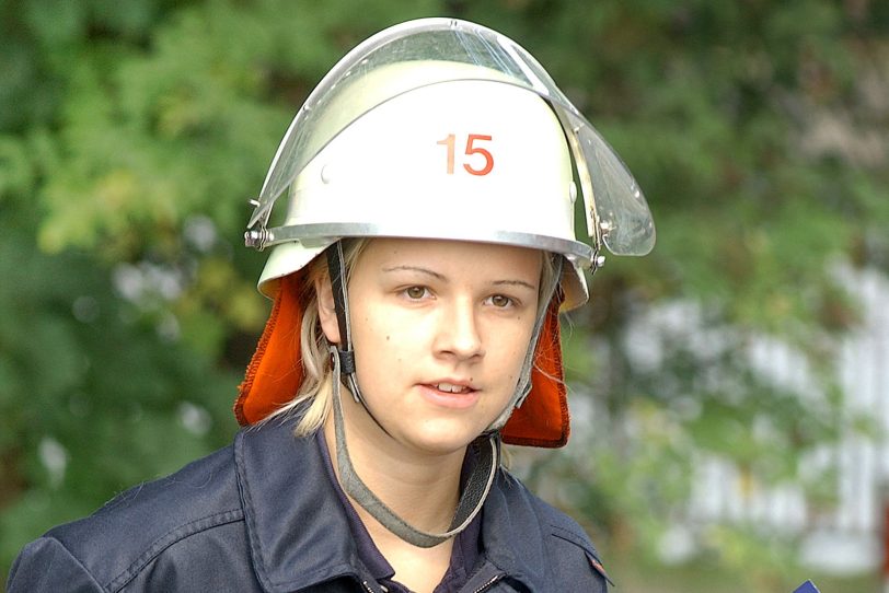Carola Rückrin, Oberbrandmeisterin der Freiwilligen Feuerwehr Herne.
