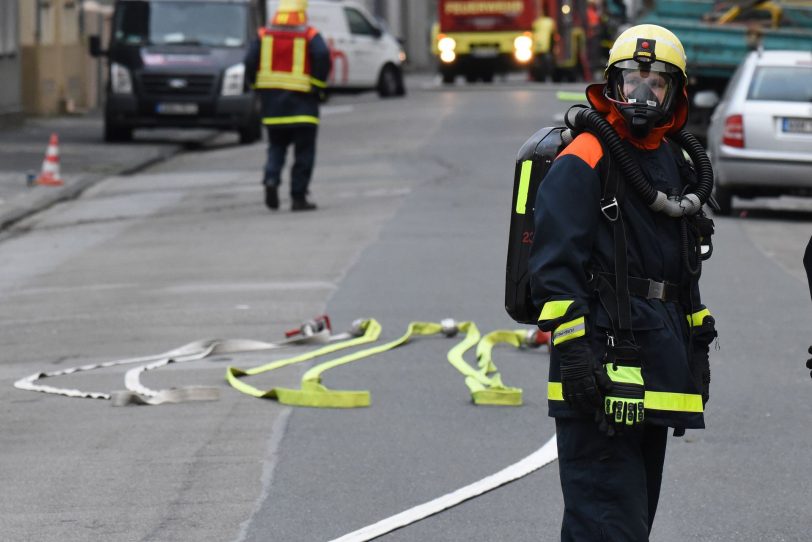 Feuerwehreinsatz bei einem Gasleck (Archivbild).