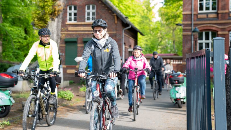 Radeln fürs Lukas-Hospiz - die kleine Ausgabe. Am 30.4.2022 starteten die ersten Gruppen um 10 Uhr am Fritzchen, dem Gleiscafé in Unser Fritz.