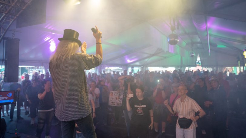 Graf Hotte - letzter öffentlicher Auftritt im Karaokezelt auf der Crankger Kirmes 2022.