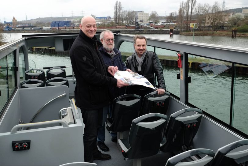 v.l. Stefan Tigges, Jörg Höhfeld (Gästeführer), Holger Wennrich