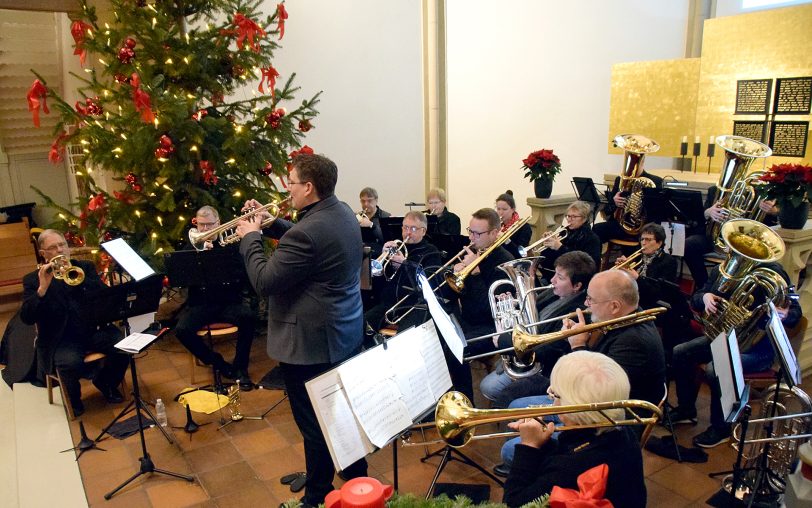 Der Posaunenchor vom CVJM spielte am Sonntag (15.12.2024) in der Kreuzkirche ein weihnachtliches Konzert.