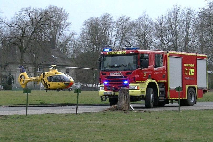 Brandverletzter an der Thiesstraße.