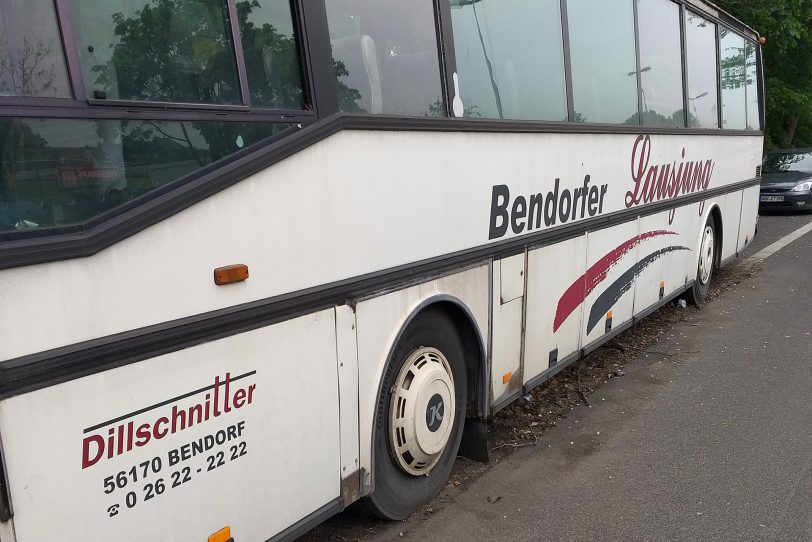 Der verlassene Linienbus.