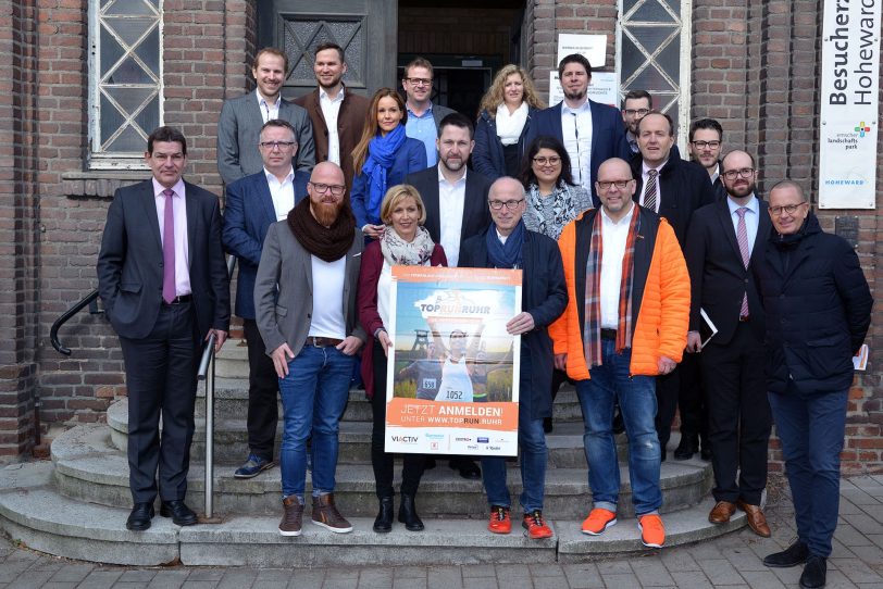 Pressekonferenz zum 1. TopRunViactiv Lauf auf der Halde Hoheward in Herten.