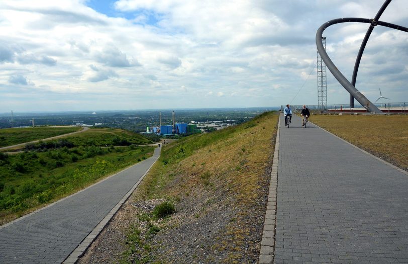 Mit dem Rad auf der Halde Hoheward.