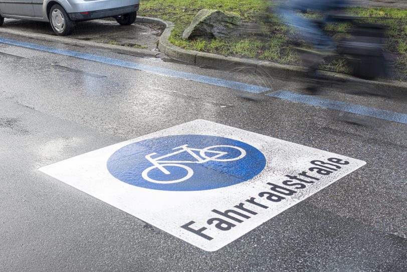 Die Fahrradstraße auf der Bochumer Straße.