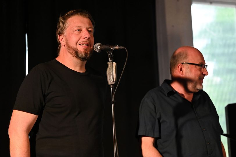 Jakob Terlau, 1. Vorsitzender Rockbüro Herne (li.) und Frank Köhler, Geschäftsführer der GFS .