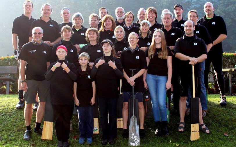 Das Team Canale Crange bei der letzten Regatte 2014 in Oberhausen.