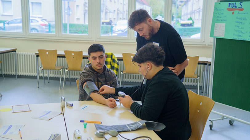 Schüler erhielten einen Einblick in die Pflege.