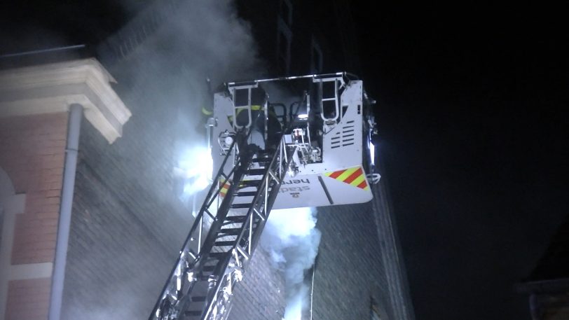 Großbrand an der Roonstraße.