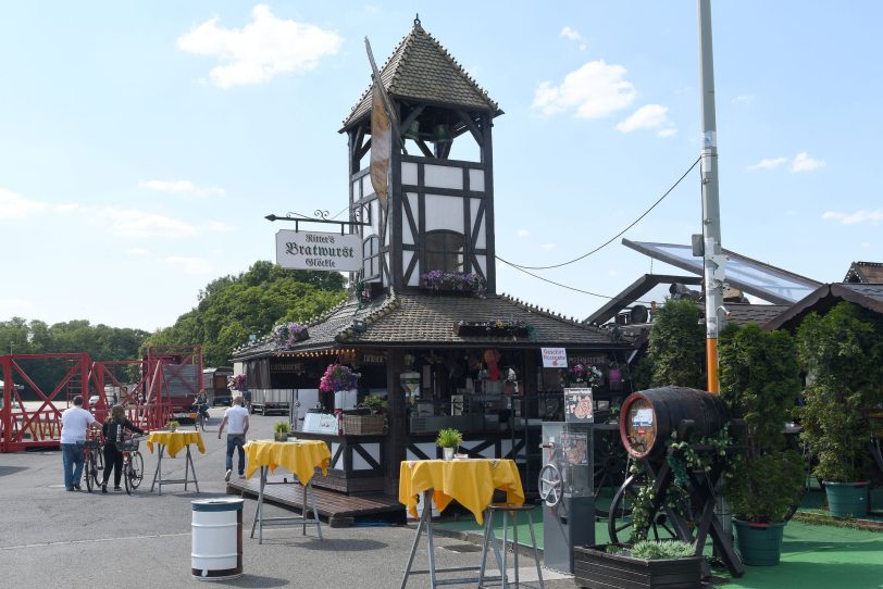 Aufbau der 582. Cranger Kirmes 2017