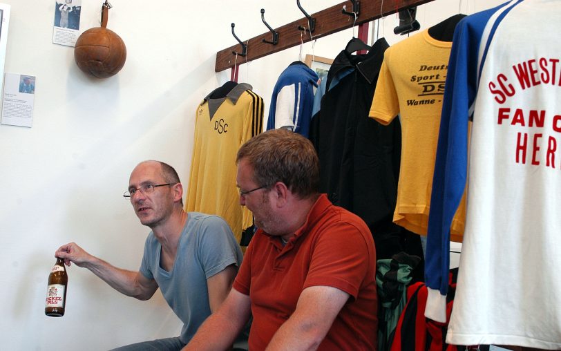 Ausstellung zur Herner Fußball-Geschichte.