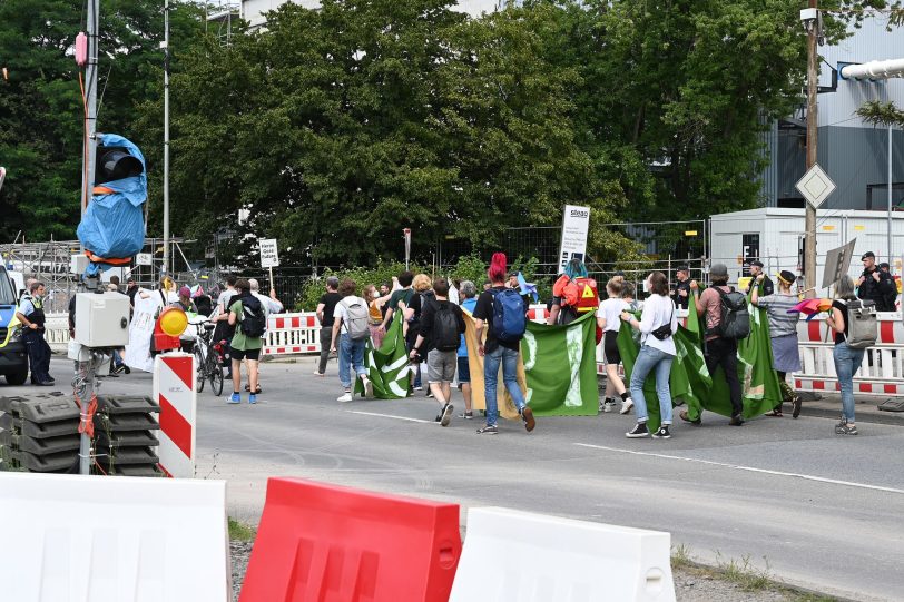 Gas is Over-Demo von Klimaaktivisten