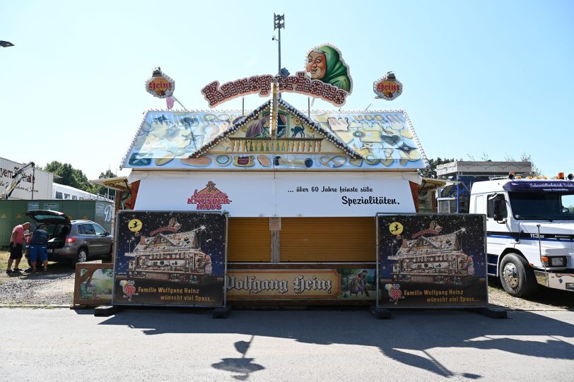 Aufbau der Cranger Kirmes 2022 - Stand 24.07.2022