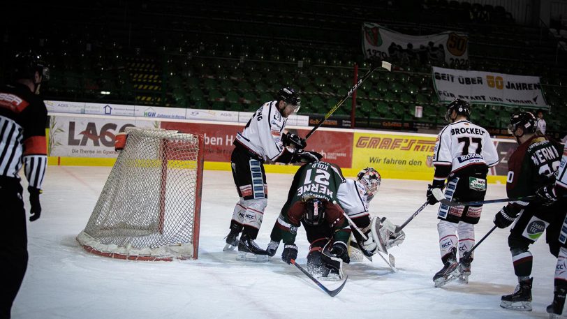 Der Herner EV scheiterte immer wieder am Keeper der Rostock Piranhas.