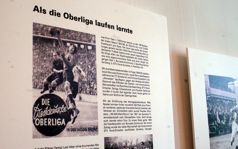 Ausstellung zur Herner Fußball-Geschichte.