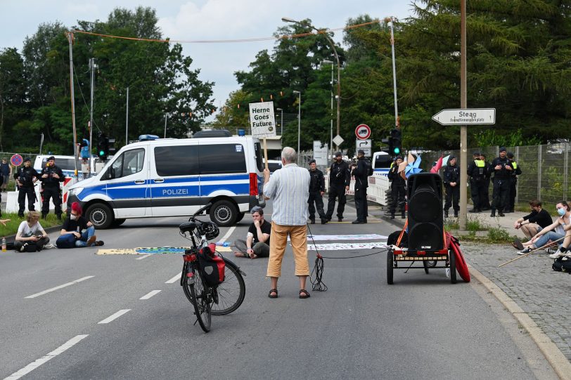 Gas is Over-Demo von Klimaaktivisten
