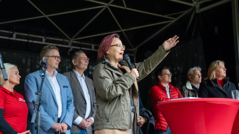 Die Bundesarbeitsministerin Bärbel Bas war der politische Stargast beim SPD-Familienfest am Sonntag (25.5.2025) im Park von Schloss Strünkede.