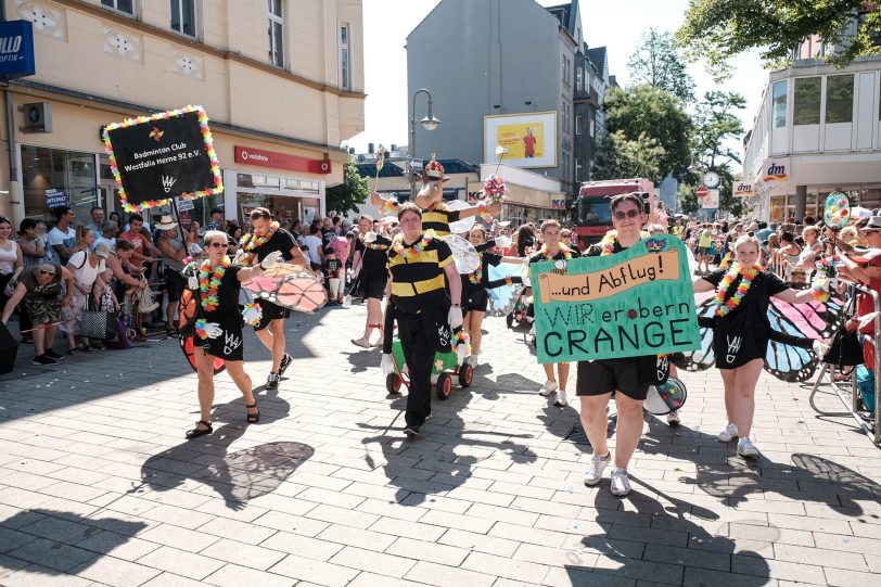 Cranger Festumzug 2018 vor der Christuskirche in Wanne-Mitte.