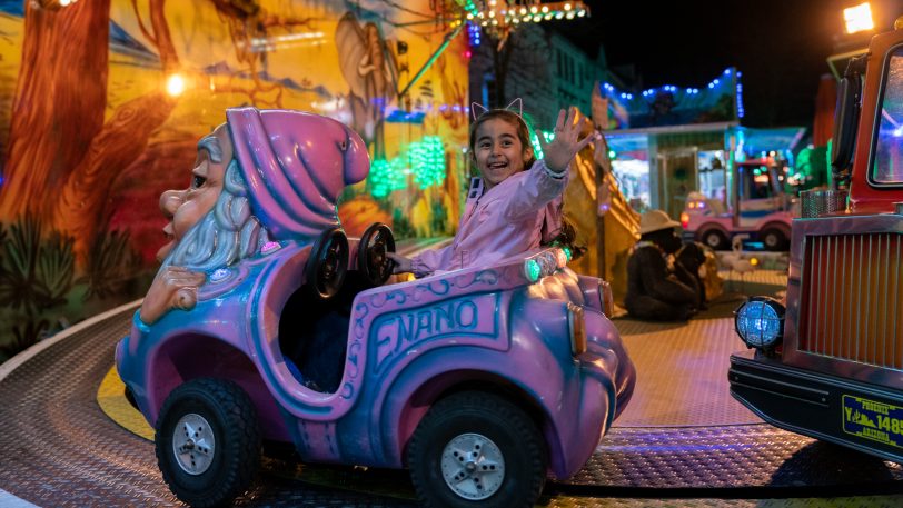 Die Herner City Kirmes am Abend.