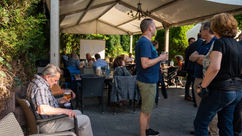 Die CDU Wahlparty der Landtagswahl 2022 am Haus Galland.