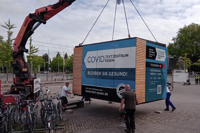 Das Covid-Testzentrum zieht vom Kirmesplatz zum Hauptbahnhof.