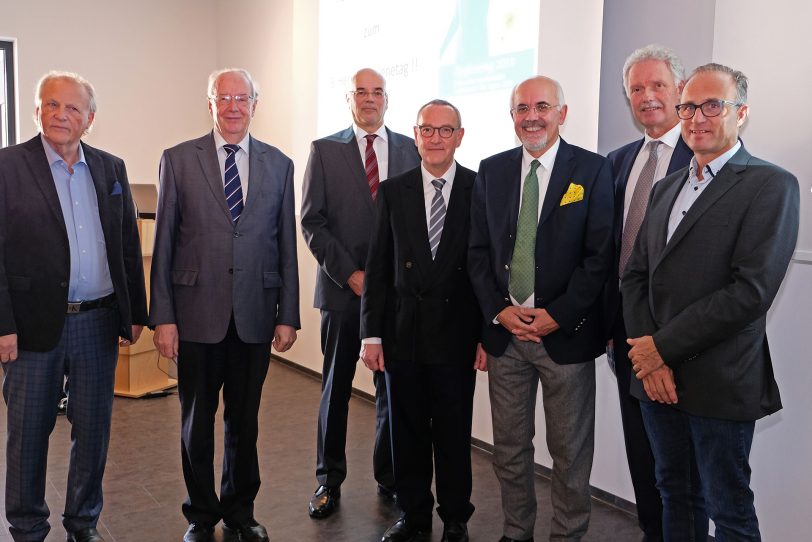 9. Herner Hygienetag v.l. mit Dierk Schmitt, Prof. Dr. Peter Kujath, Dr. Martin Montag, Prof. Dr. Santiago Ewig, Heinz-Werner Bitter und Dr. Mario Iasevoli.