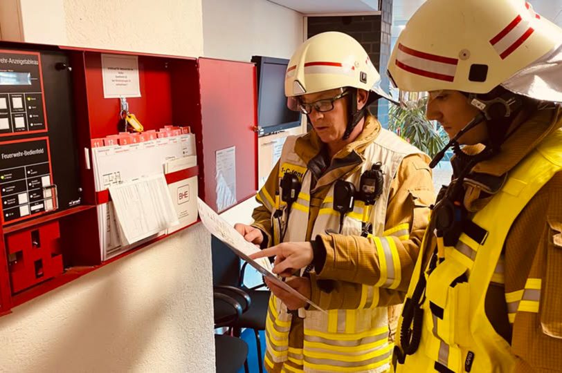Die Brandmeldeanlage eines Seniorenheims in Herne Mitte rief die Feuerwehrleute auf den Plan.