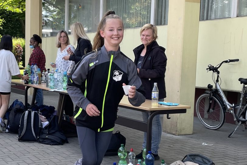 Sophie Kleibömer aus der 7c der Realschule an der Burg, die mit großem sportlichen Einsatz beim Sponsorenlauf unterwegs war.