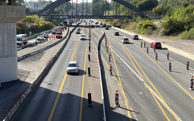 Die A43, hier der Blick am Kreuz Herne in südlicher Richtung, wird zwischen dem Kreuz Recklinghausen und Bochum-Riemke für zwei Tage gesperrt (Archivbild).