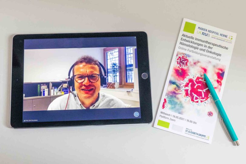 Prof. Dr. Dirk Strumberg begrüßte die Teilnehmer seiner Fachveranstaltung erstmalig online.