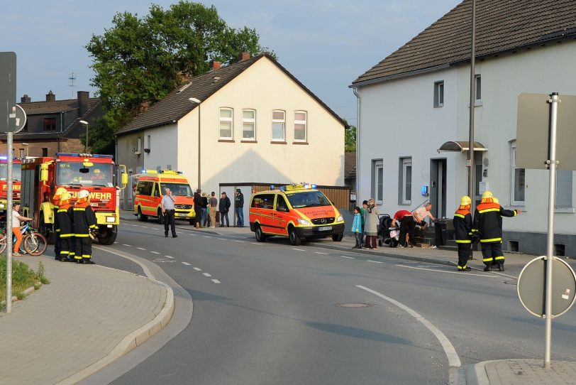 Einsatz der Feuerwehr an der Schloßstraße in Herne-Wanne.