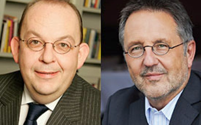 Literaturexperte Dennis Scheck und Rainer Moritz, Leiter des Literaturhauses Hamburg.