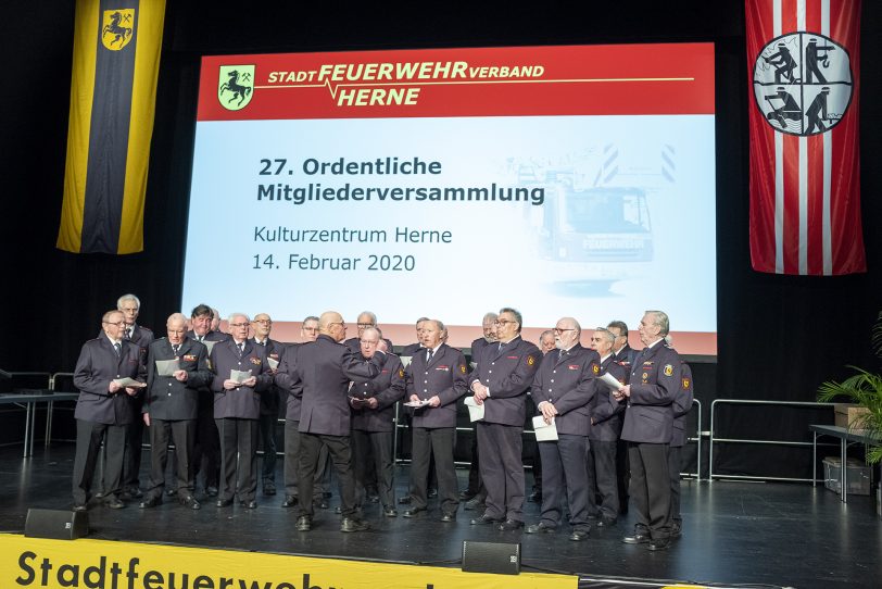 Der Chor der Ehrenabteilung.