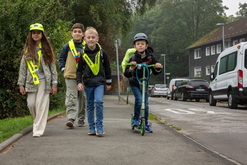 Zu Fuß zur Schule: Eine Aktion der Michaelschule innerhalb der Europäischen Mobilitätswoche am Donnerstag (19.9.2924).