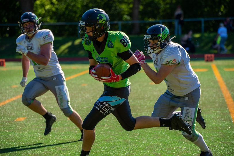 Für die Black Barons (grün) war gegen die Lippstadt Eagles bis auf wenige Ballbesitz-Phasen nichts zu holen.