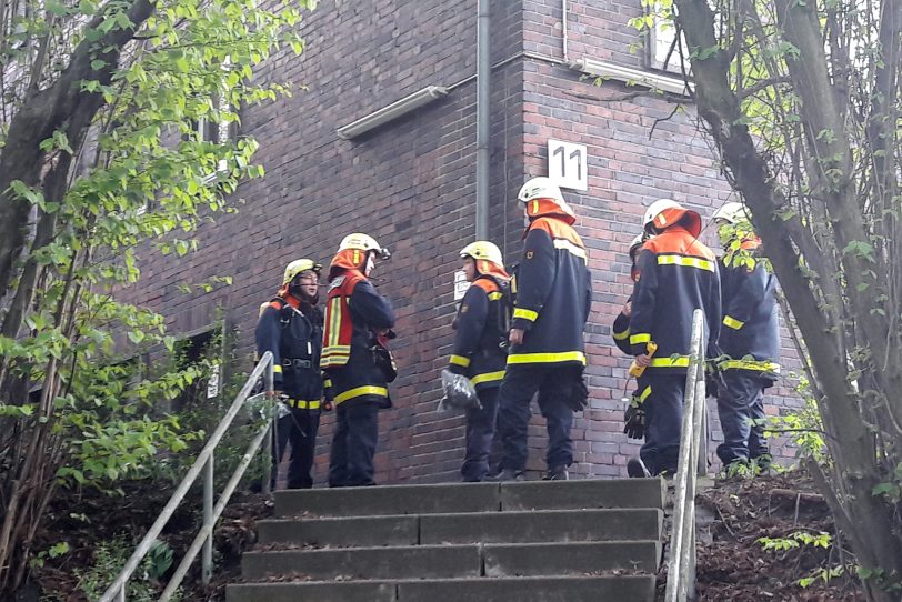 Besprechung der Feuerwehr an der Ackerstraße.
