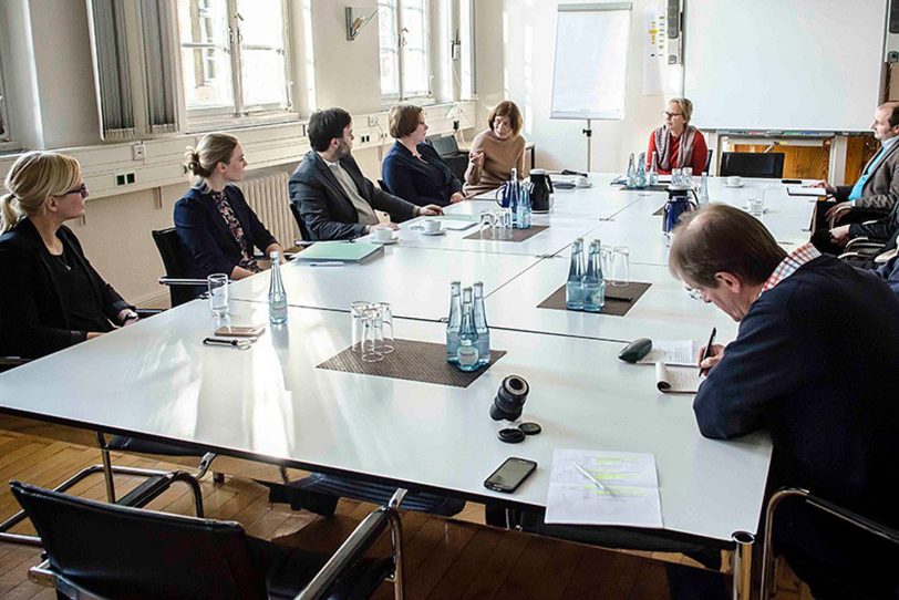 Pressekonferenz zum Projekt Deutsch-Checker.