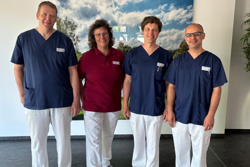 v.l. Dr. Guido Rölleke, Andrea Jurjahn-Langau, Dr. Jens Becker, Dr. Dirgham Najajreh.