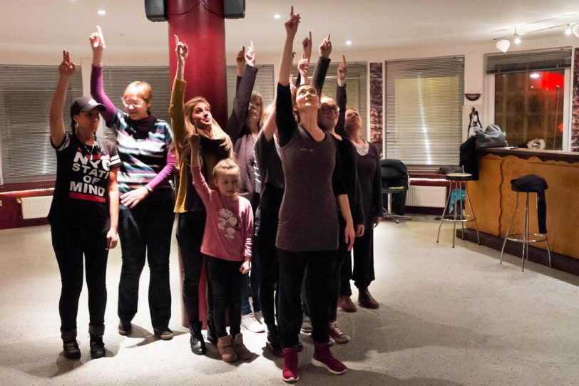Probe für den Flashmob zu One Billion Rising.