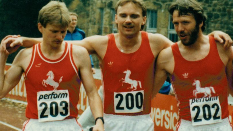 Die legendären Mittelstreckler vom LC Westfalia Herne: (v.li.) Andreas Morawe, Joachim Dörmann und Klaus Alhorn.