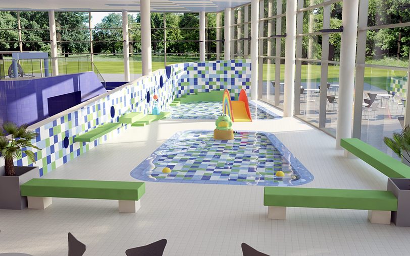 Das Wananas im Modell des Architekturbüros Krieger.