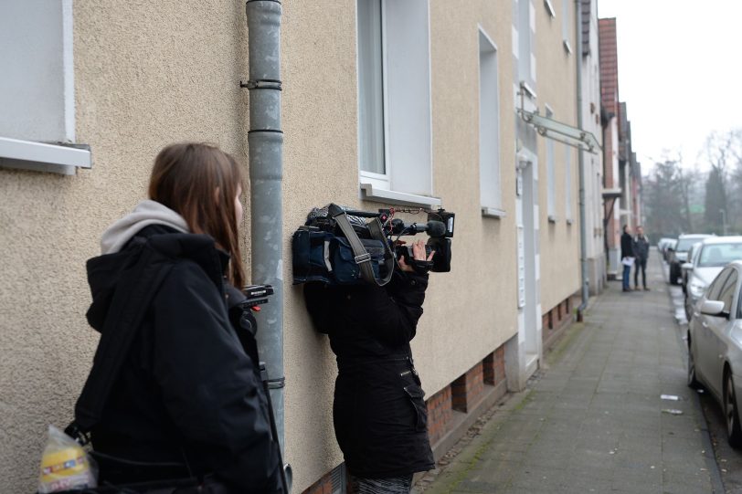 Der Polizeieinsatz an der Fleithestraße.