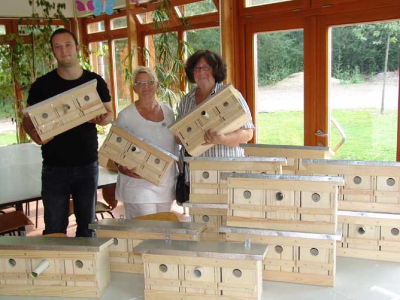 Spatzenkästen gibt es per Glücksrad zu gewinnen.
