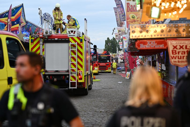 Feuerwehreinsatz auf der Cranger Kirmes