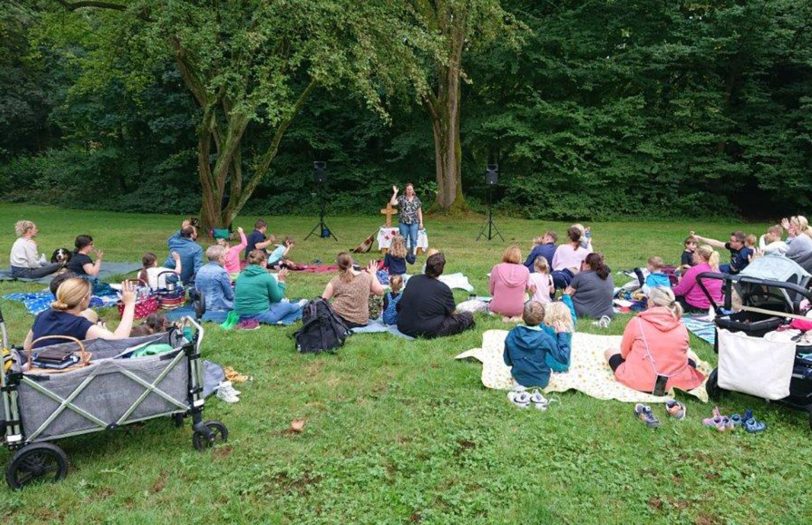 Die Teilnehmer hatten viel Spaß beim Familienpicknickgottesdienst