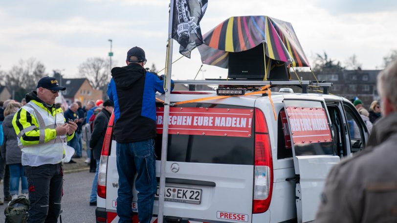 Großdemonstration der Impfgegner in der Wanner Innenstadt.