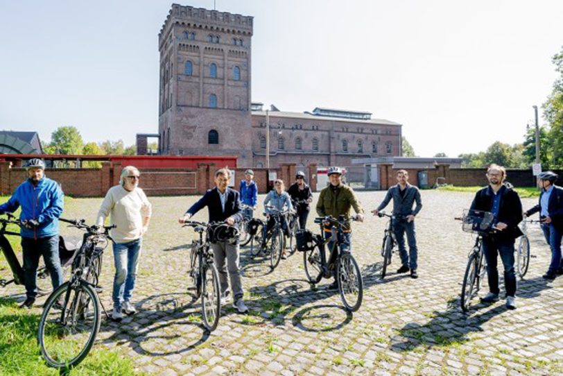 Denkmal-Radtour am Startpunkt der Zeche Hannover.