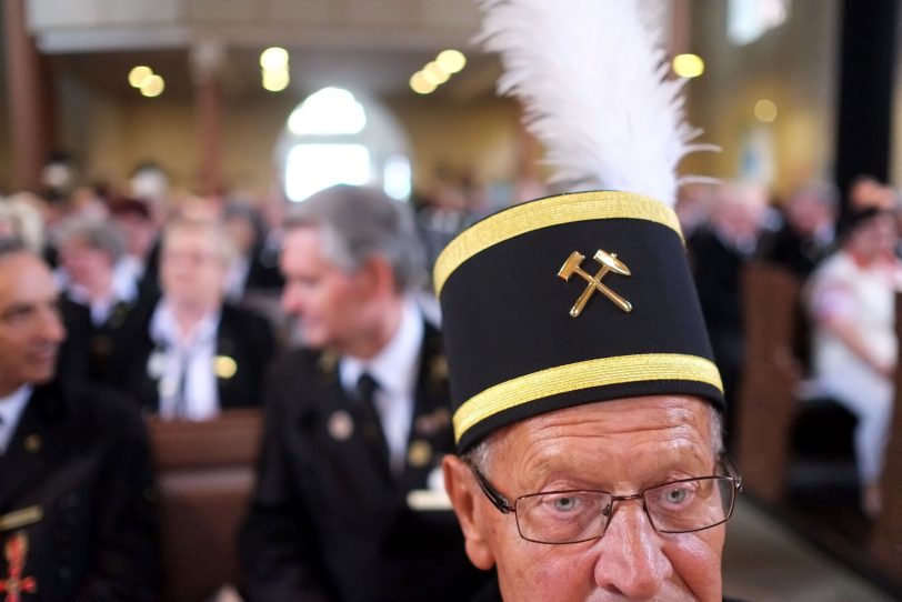 Bergparade des Landesverband der Berg- und Knappenvereine durch die Wanner Innenstadt.